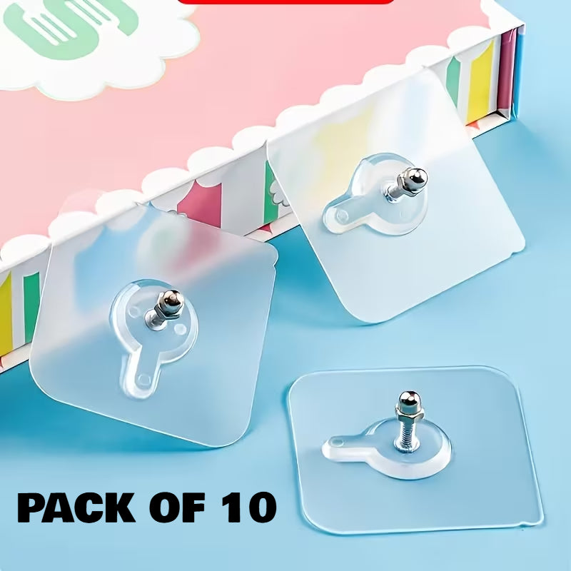 Self Adhesive Screw Free Sticker Pack of 10