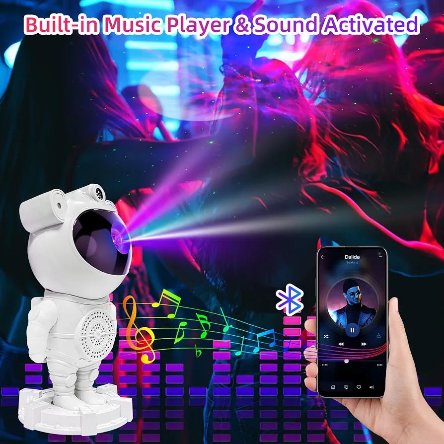 Astronaut Galaxy Star Projector Lamp