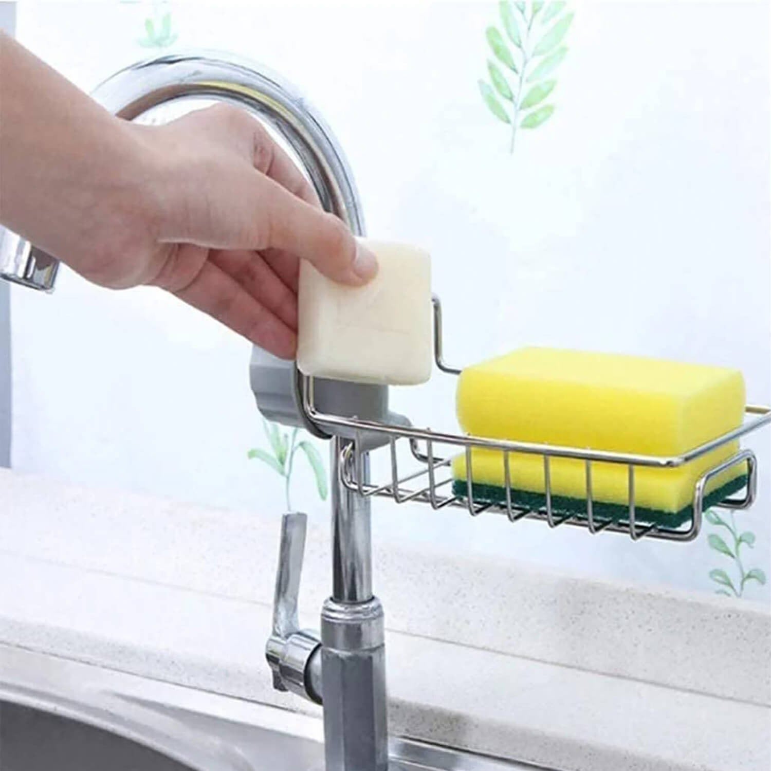 Stainless Steel Sink Faucet Organizer