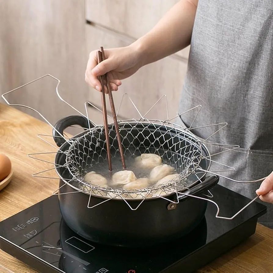 Stainless Steel Foldable Frying Basket