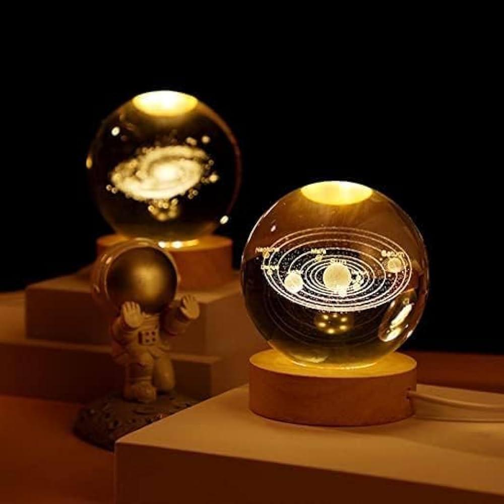 3d Galaxy Crystal Ball Night Light