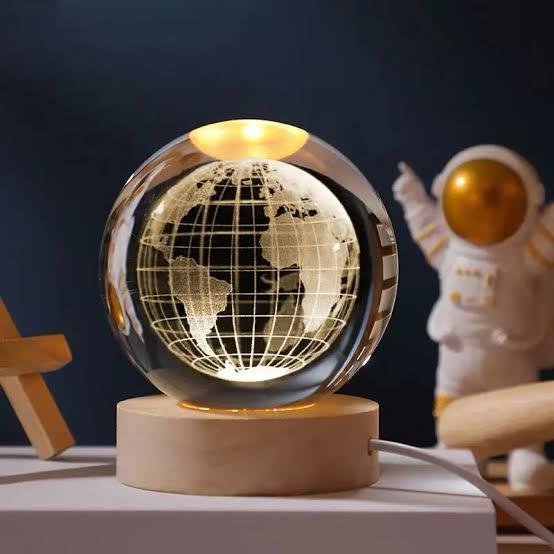 3d Galaxy Crystal Ball Night Light