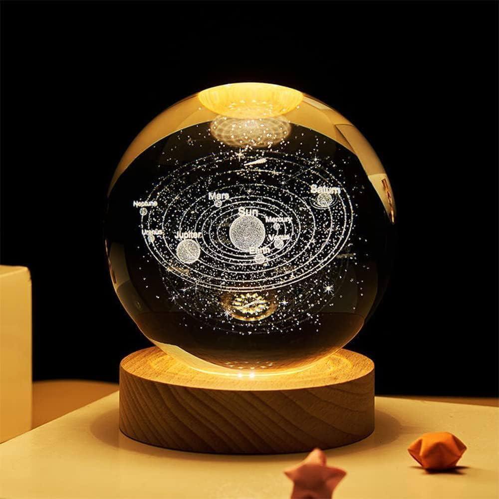 3d Galaxy Crystal Ball Night Light