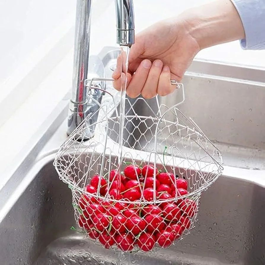 Stainless Steel Foldable Frying Basket