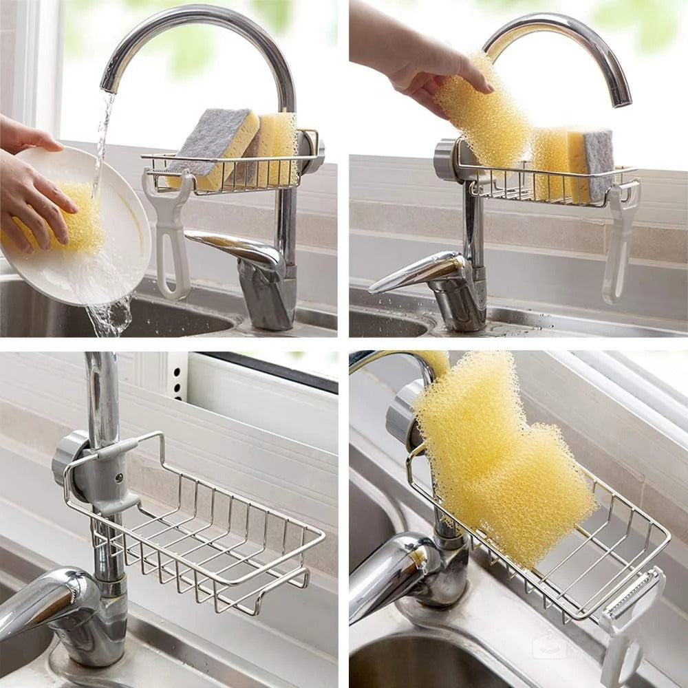 Stainless Steel Sink Faucet Organizer