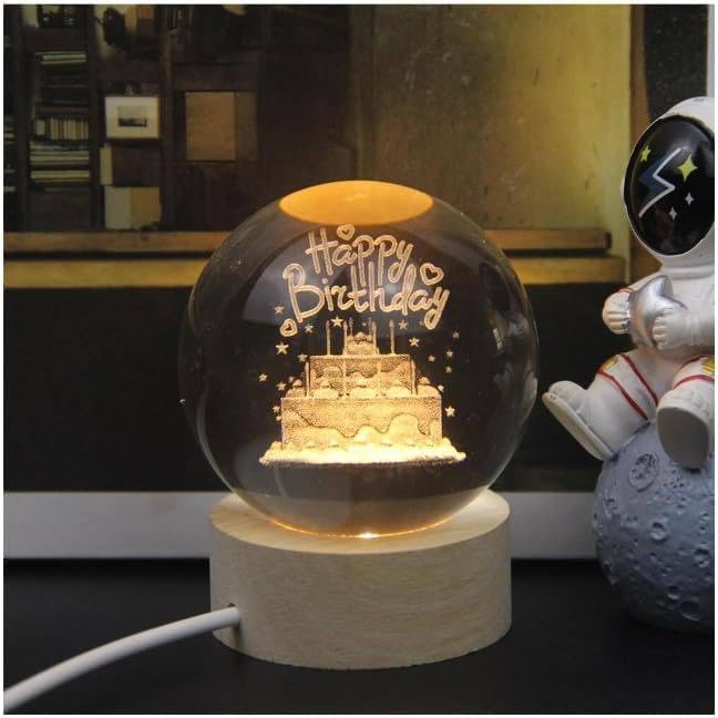 3d Galaxy Crystal Ball Night Light